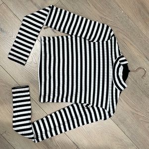 H&M Stripped Crop Top